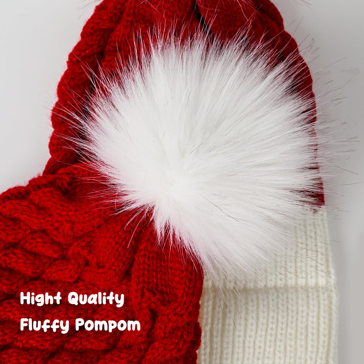 Diffy Homy Santa Hat Christmas Hat for Kids Toddler Baby Beanie Knitted